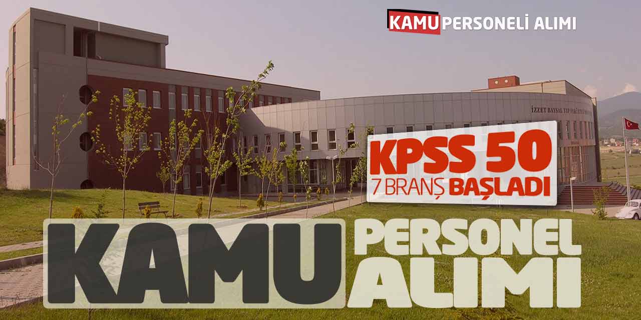 KPSS 50 Yeni Kamu Personel Alımı 7 Farklı Branşta Başladı! Mülakatsız