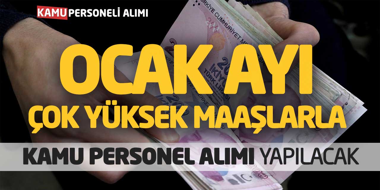 Ocak Ayı Çok Yüksek Maaşlarla Kamu Personel Alımı Yapılacak