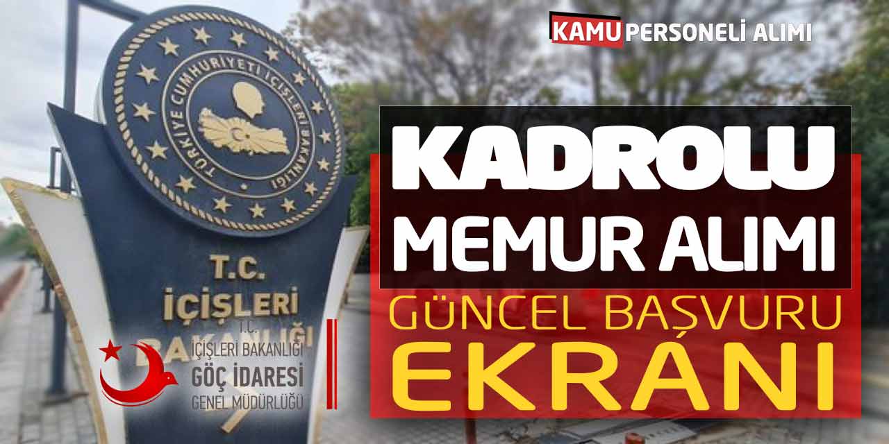 Bakanlık Kadrolu Memur Alımı Yapıyor! Güncel Başvuru Ekranı