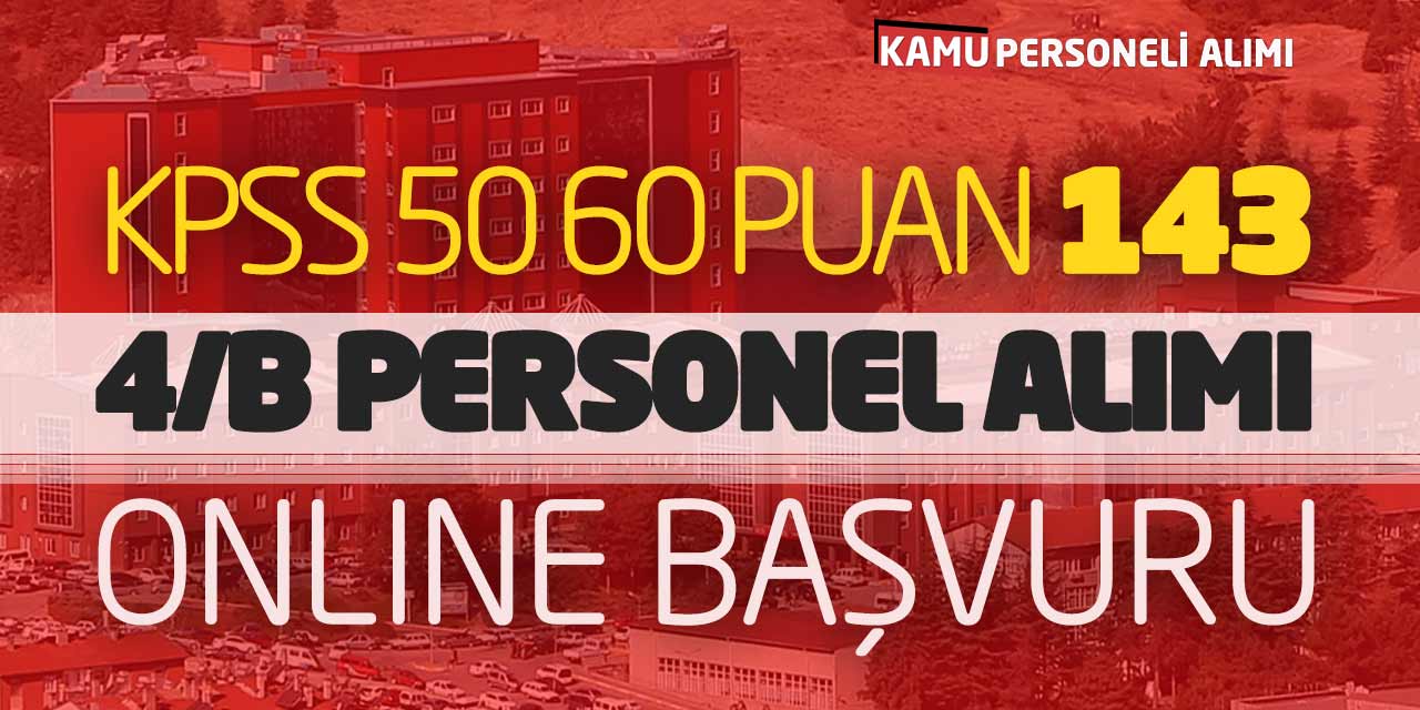 KPSS 50 60 Puanlarla 143 Memur Personel Alımları Online Başvuru