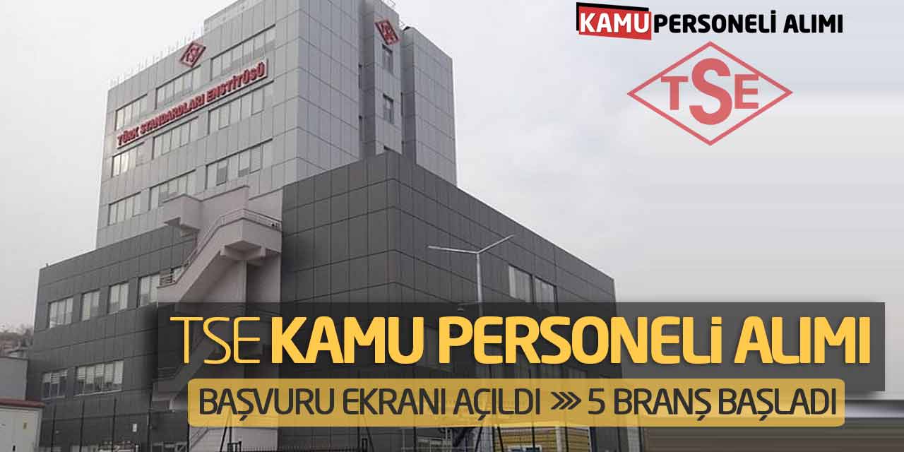 TSE Kamu Personeli Alımı Başvuru Ekranı Açıldı! 5 Branş Süreç Başladı