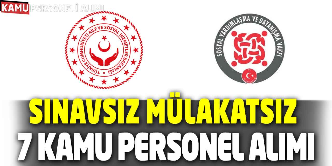 SYDV Temizlik Beden İşçisi 7 Kamu Personel Alımı! Sınavsız Mülakatsız