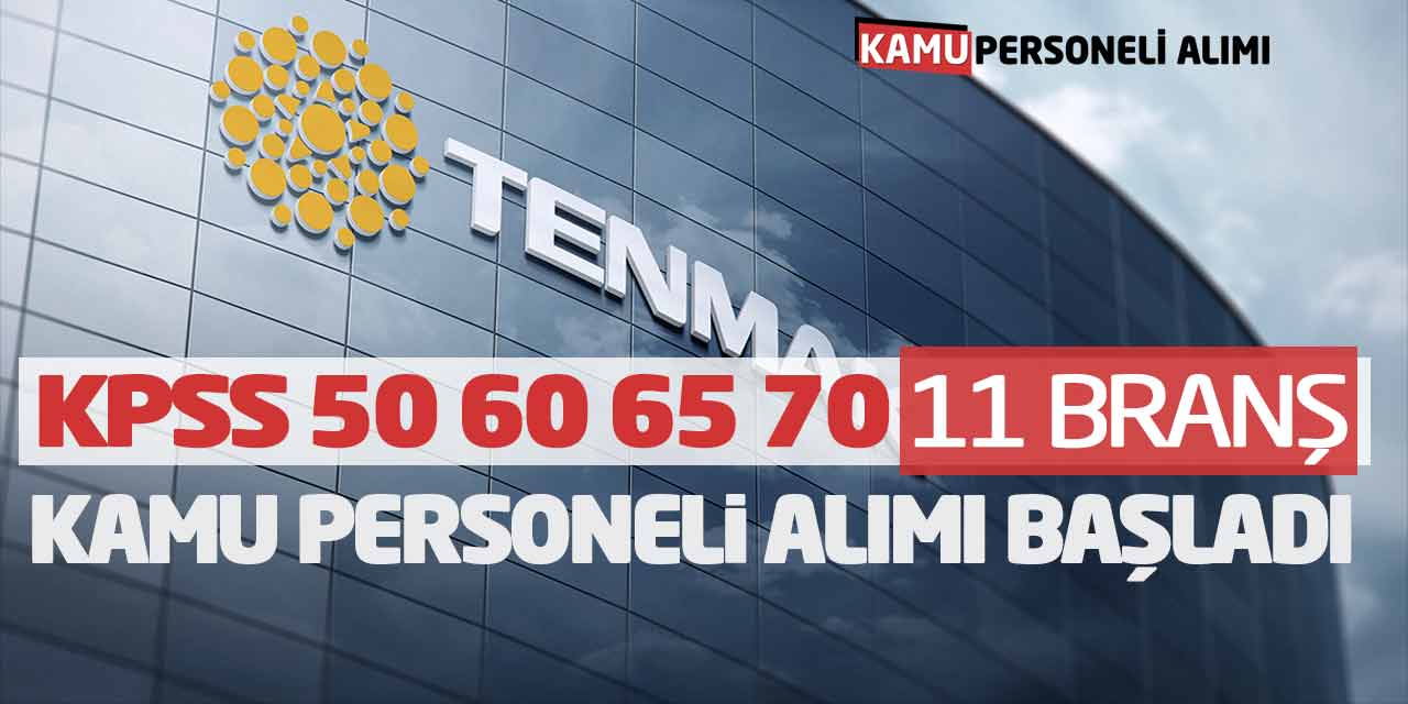 KPSS 50 60 65 70 Puanlarla 11 Branşta Kamu Personeli Alımı Başladı