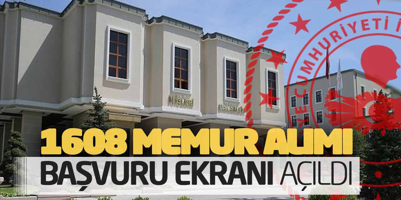 İçişleri Bakanlığı 1608 Memur Alımı Başvuru Ekranı Açıldı! KPSS 60