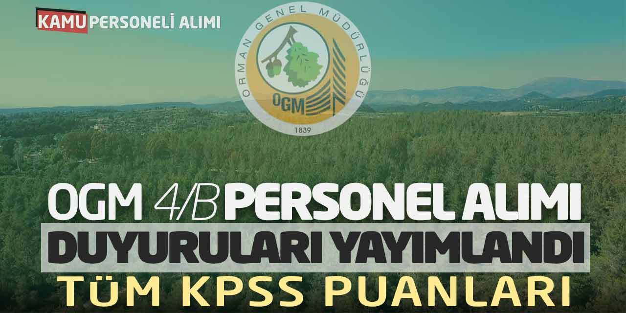 OGM Sözleşmeli Personel Alımı Duyuruları Yayımlandı! Tüm KPSS Puanları