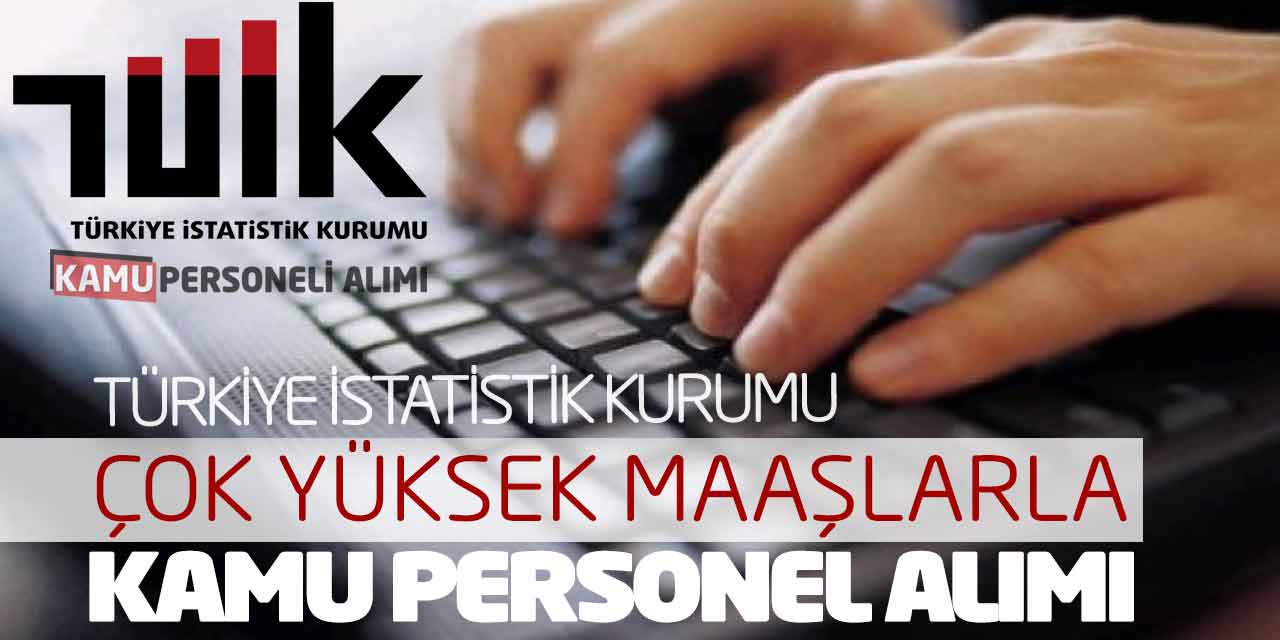 Türkiye İstatistik Kurumu Çok Yüksek Maaşlarla Kamu Personel Alımı