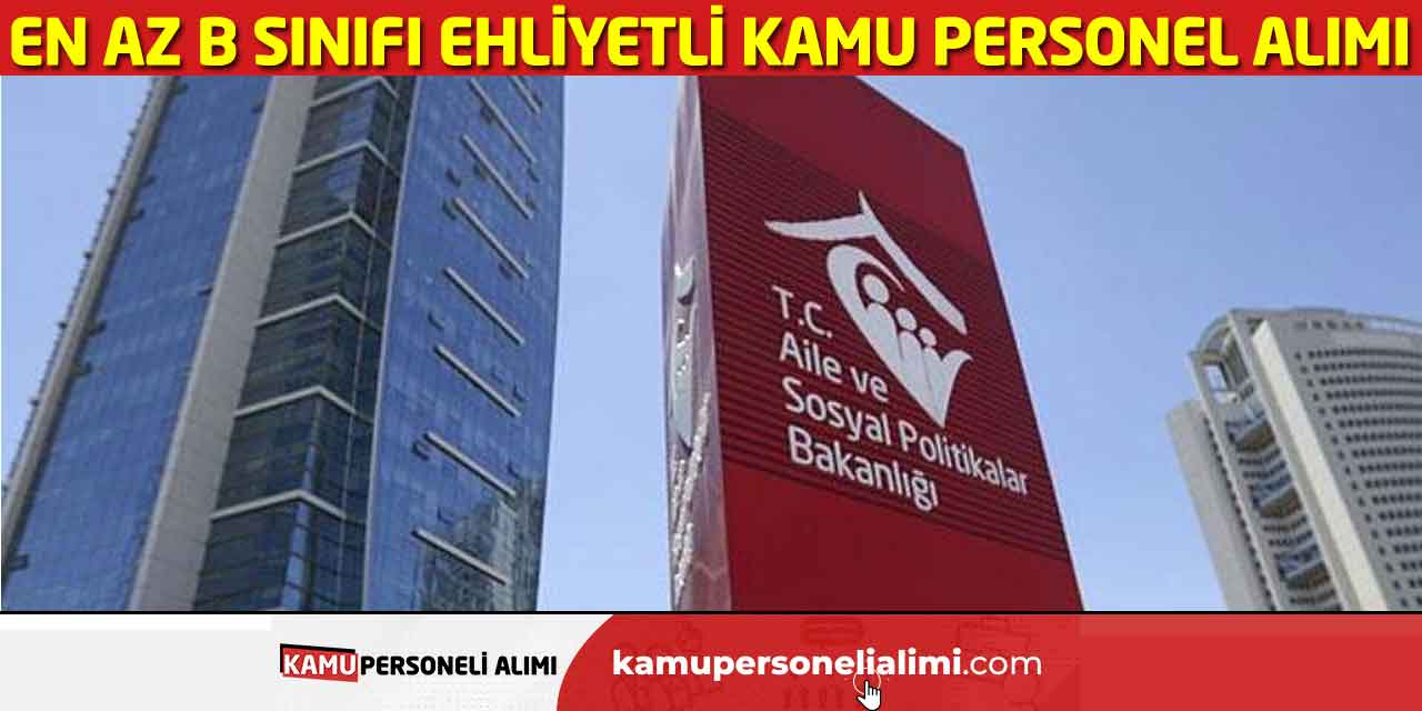 SYDV En az B sınıfı Ehliyetli Kamu Personel Alımı