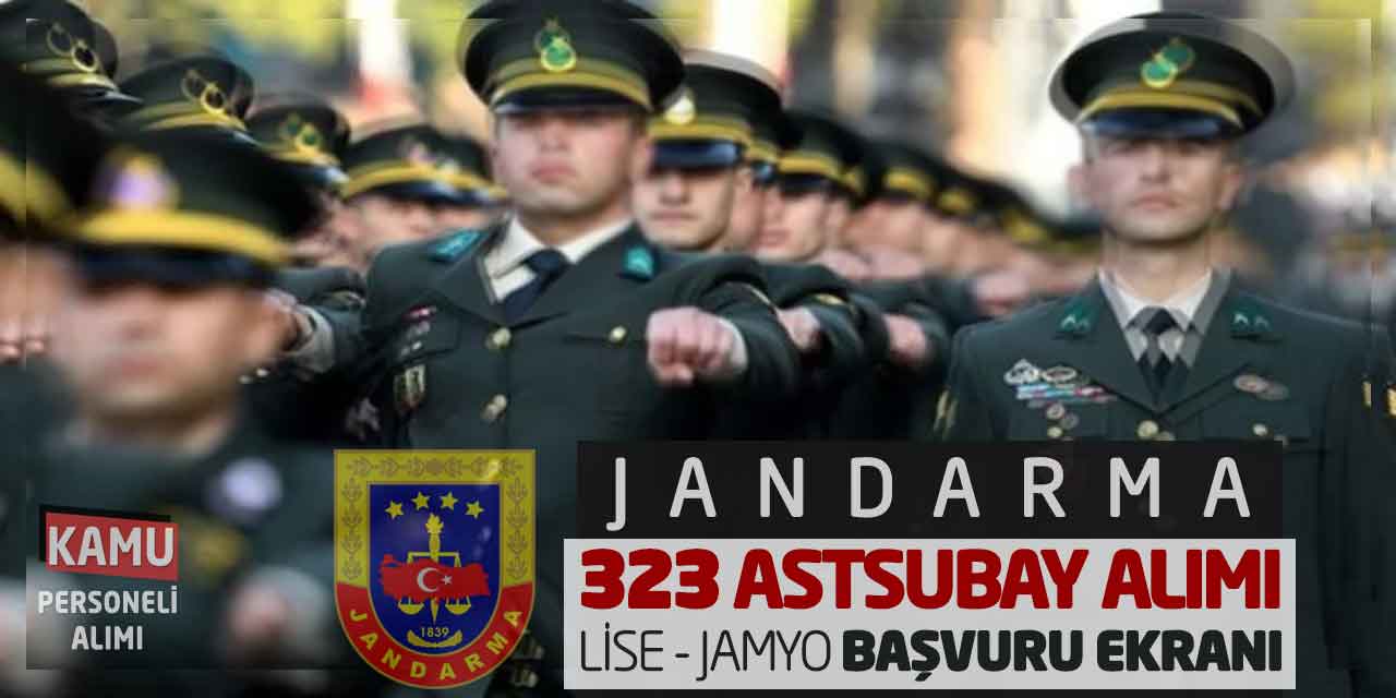 Jandarma Güncel 323 Astsubay Alımı: Lise - Jamyo Başvuru Ekranı