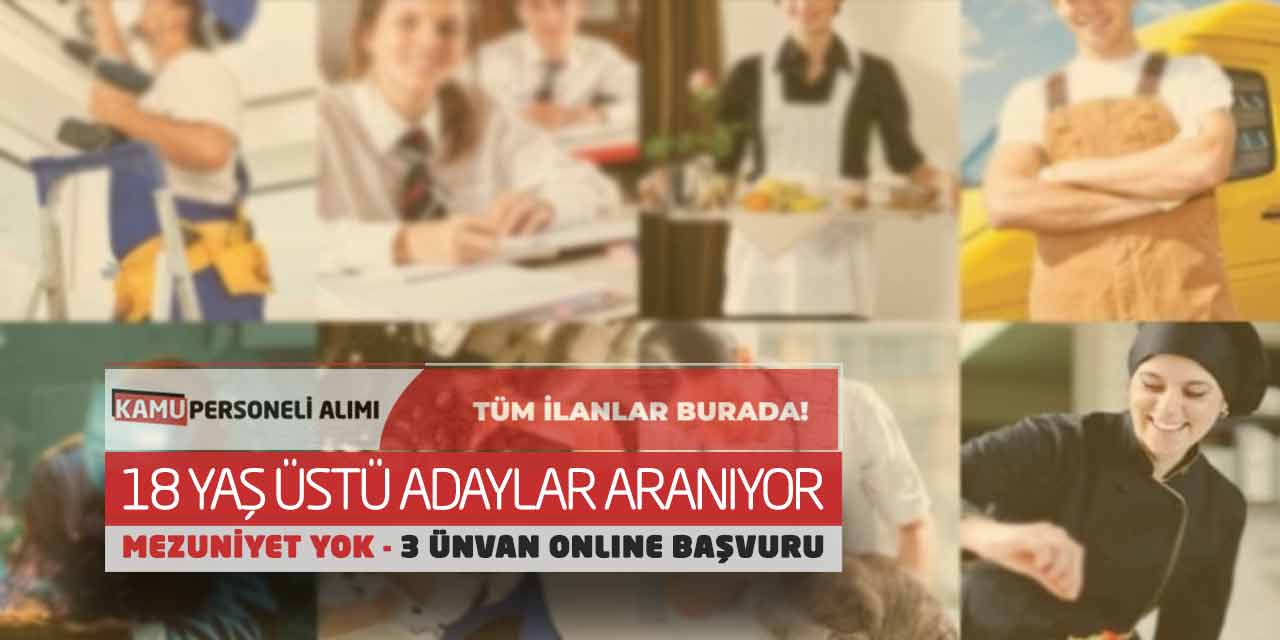 18 Yaş Üstü Adaylar Aranıyor! Mezuniyet Yok-3 Ünvan Online Başvuru