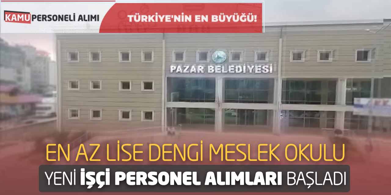 En Az Lise Dengi Meslek Okulu Yeni İşçi Personel Alımları Başladı