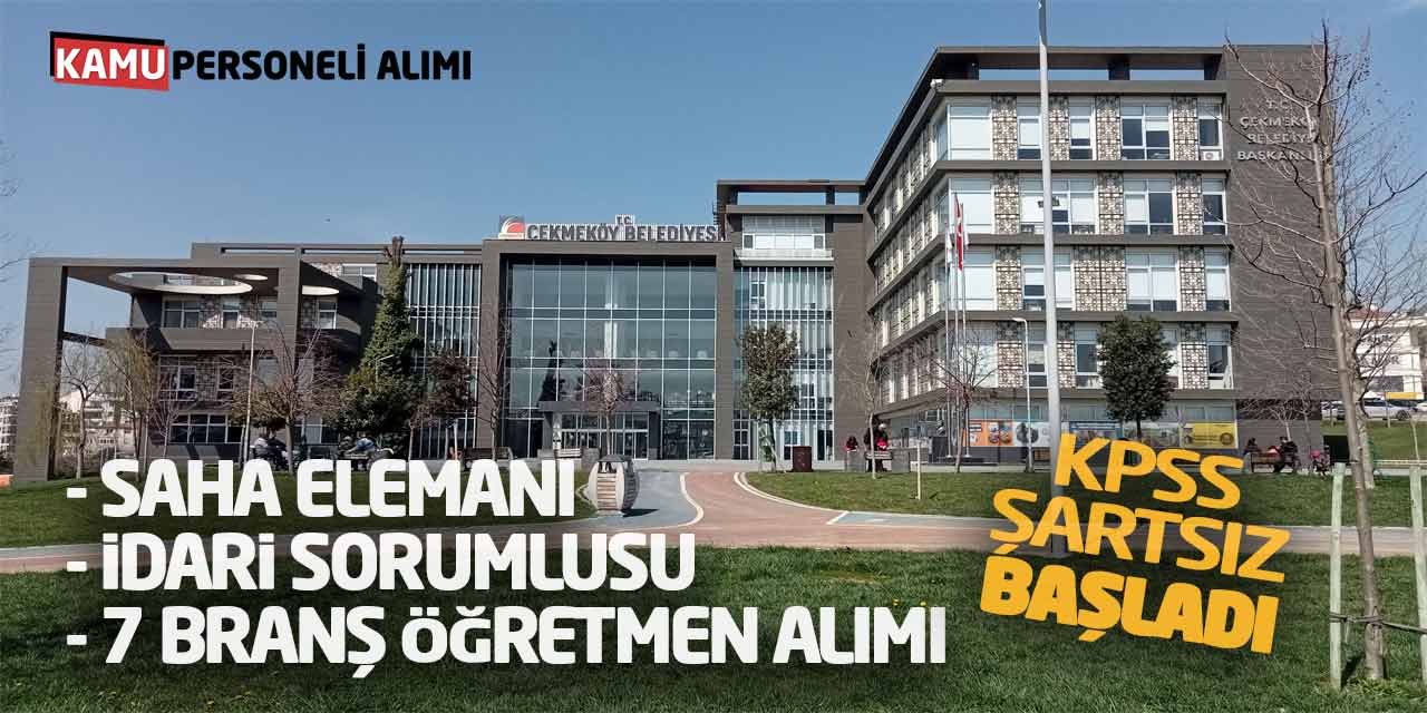 Saha Elemanı, İdari Sorumlusu, 7 Branş Öğretmen Alımı: KPSS Şartsız