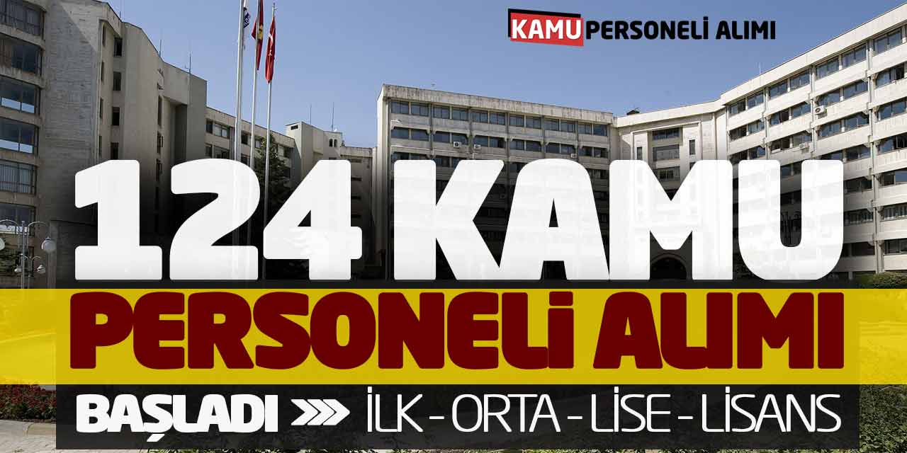 Büyükşehir Belediyesi 124 Kamu Personeli Alımı Başladı! İlk-Orta-Lise-Lisans