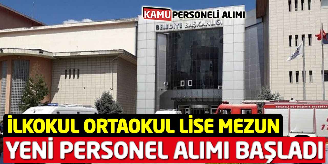 İlk Orta Lise Yeni Personel Alımı Başladı: Daimi Kadro İş İlanı