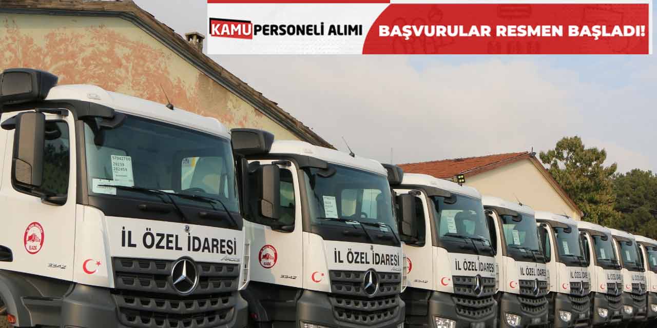 Kamu İl Özel İdaresi İlk-Orta-Lise Personel Alımı! 11 Branş Başladı