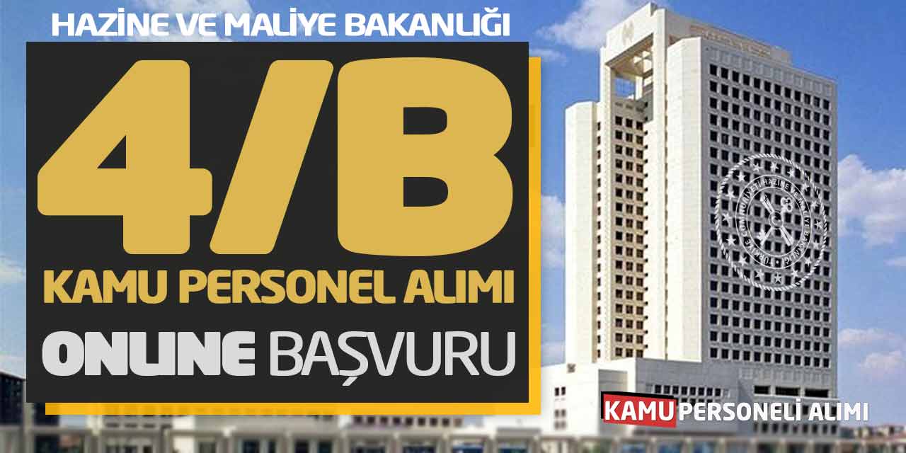 Hazine ve Maliye Bakanlığı 4/B Memur Alımı Başvuru Ekranı