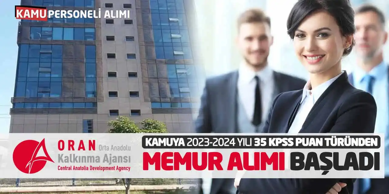 Kamuya 2023-2024 Yılı 35 KPSS Puan Türünden Memur Alımı