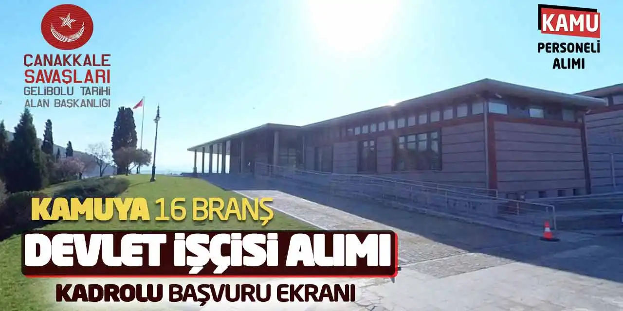 Kamuya 16 Branş Devlet İşçisi Alımı: Kadrolu Başvuru Ekranı