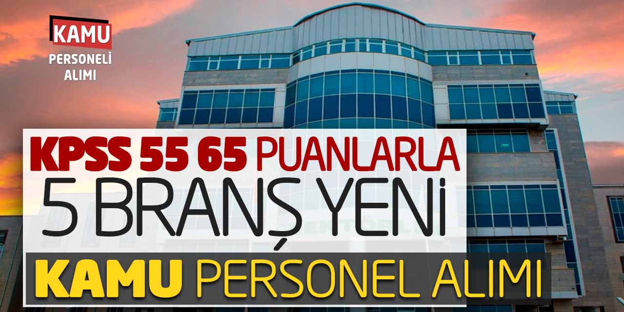 KPSS 55 65 Puanlarla 5 Branş Yeni Kamu Personel Alımı Açıklandı