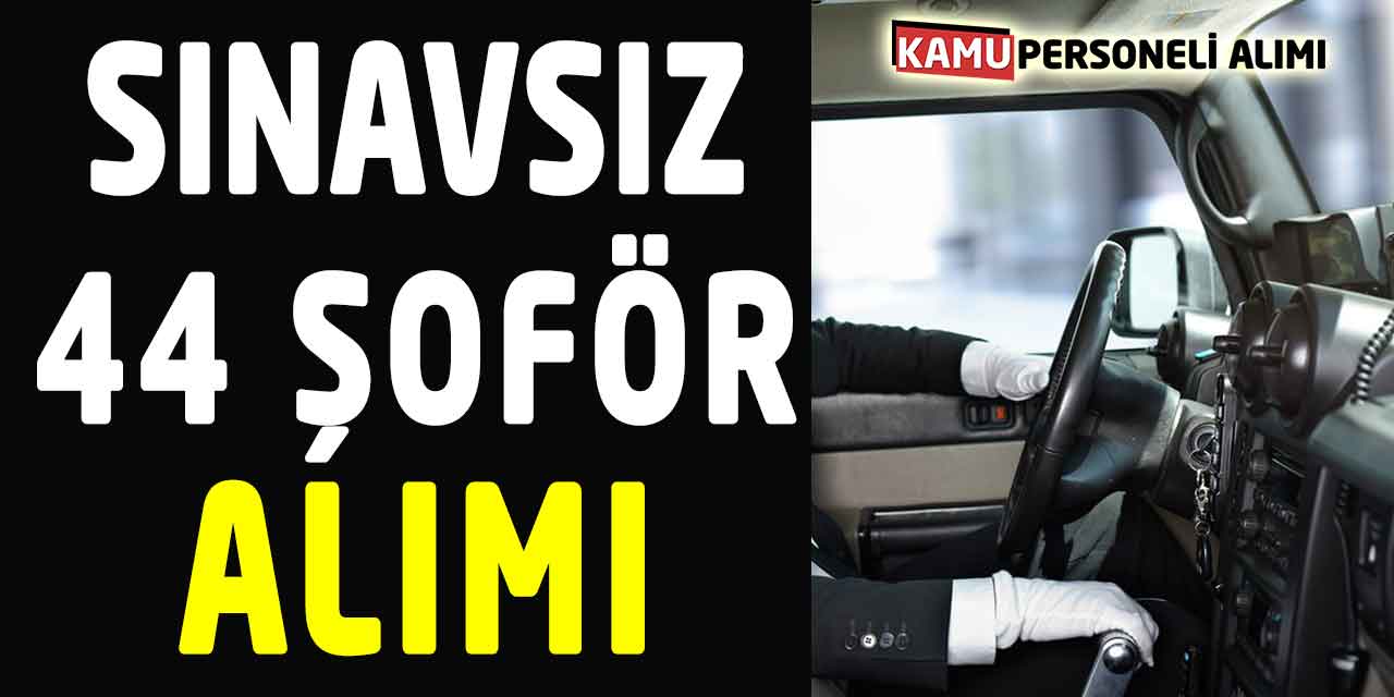Büyükşehir Belediyesi Sınavsız 44 Şoför Alımı Başvuruları