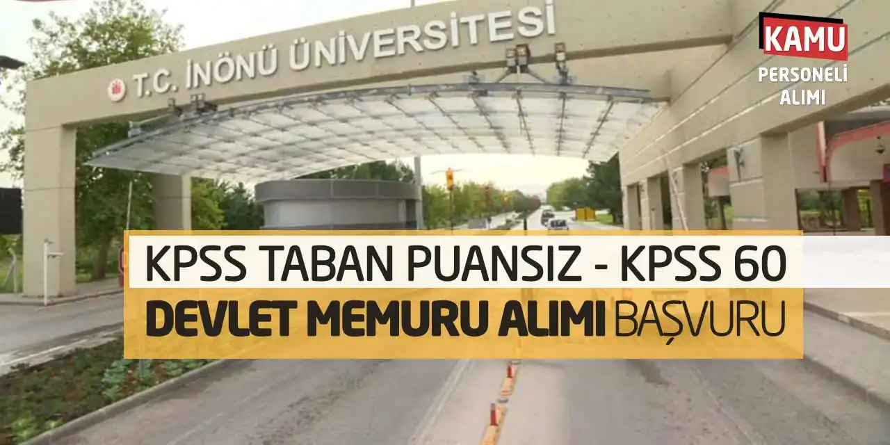 KPSS Taban Puansız-KPSS 60 Devlet Memuru Alımı Başvuru