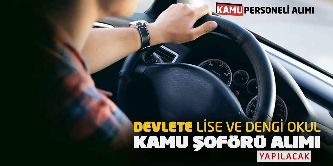 Devlete Lise ve Dengi Okul Kamu Şoförü Alımı Yapılacak