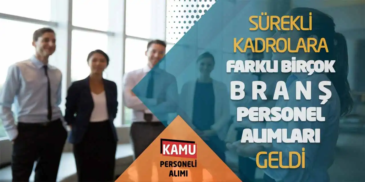 Sürekli Kadrolara Farklı Birçok Branş Personel Alımları Geldi
