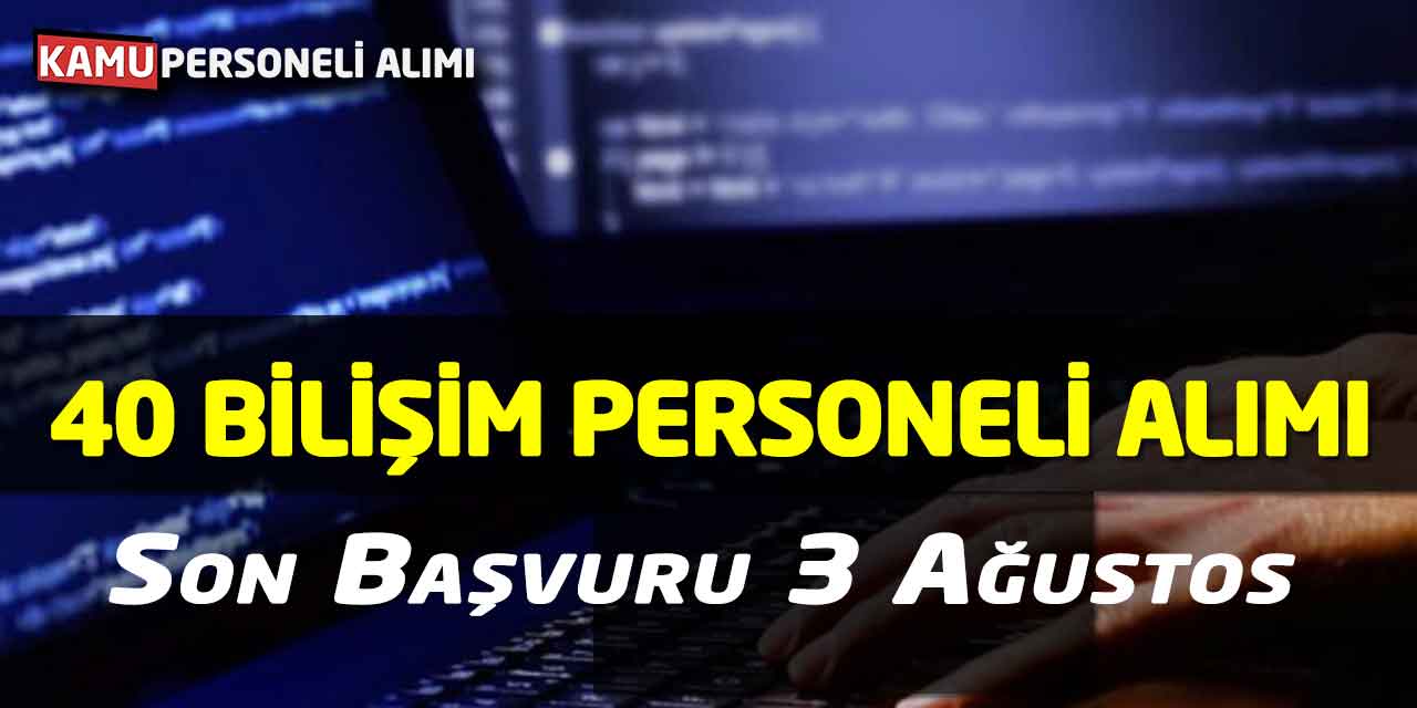Kamuya 40 Bilişim Personeli Alımı Başvurusu Başladı