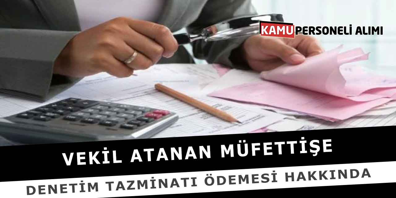 Vekil Atanan Müfettişe Denetim Tazminatı Ödemesi Hakkında