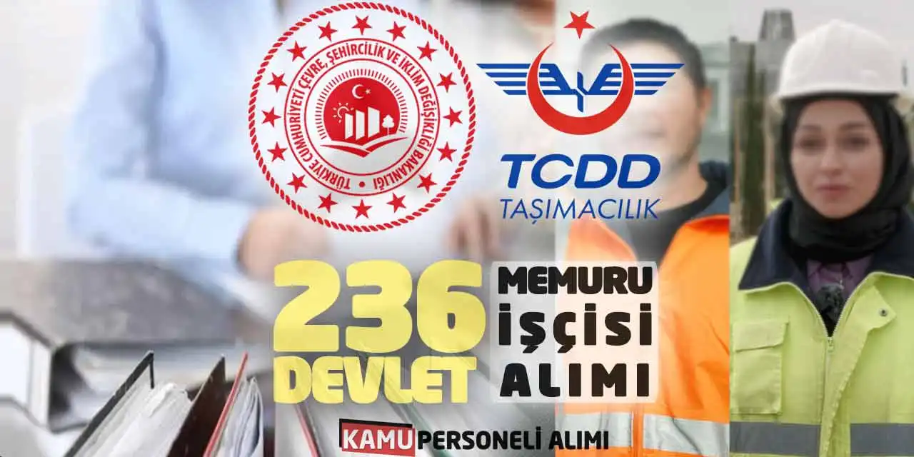 Bakanlık - TCDD Taşımacılık 236 Devlet Memuru-İşçisi Alımı